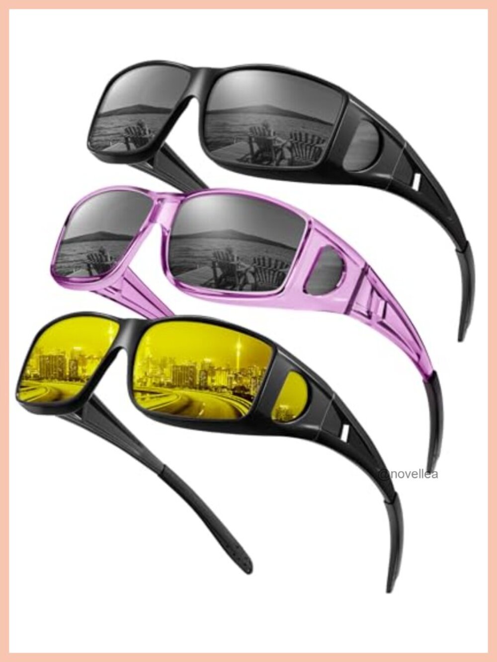 Fit Over Glasses Polarized Sunglasses Unisex UV Protection Wrap Around Driving